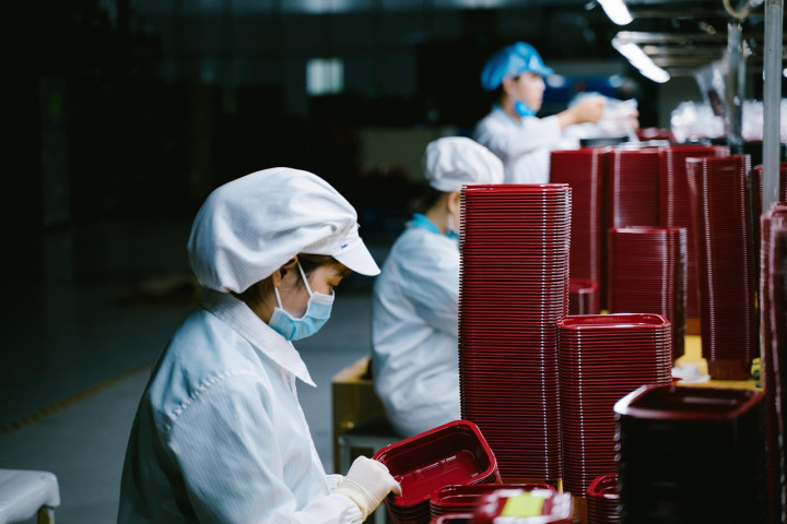 pneumatic tools on assembly line